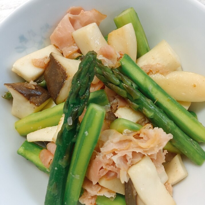 アスパラ ベーコン エリンギのバター炒め レシピ 作り方 By むにぷう 楽天レシピ